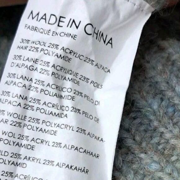 Club Monaco Sweater Women's XXS Oversized Blue Ombre Italian Yarn Wool Alpaca - Picture 6 of 11